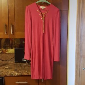 Michael Kors hot pink knit dress